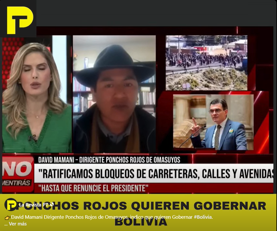 David Mamani ante Jimena Antelo: Los Ponchos Rojos ratifican movilizaciones y exigen soluciones estructurales a la crisis